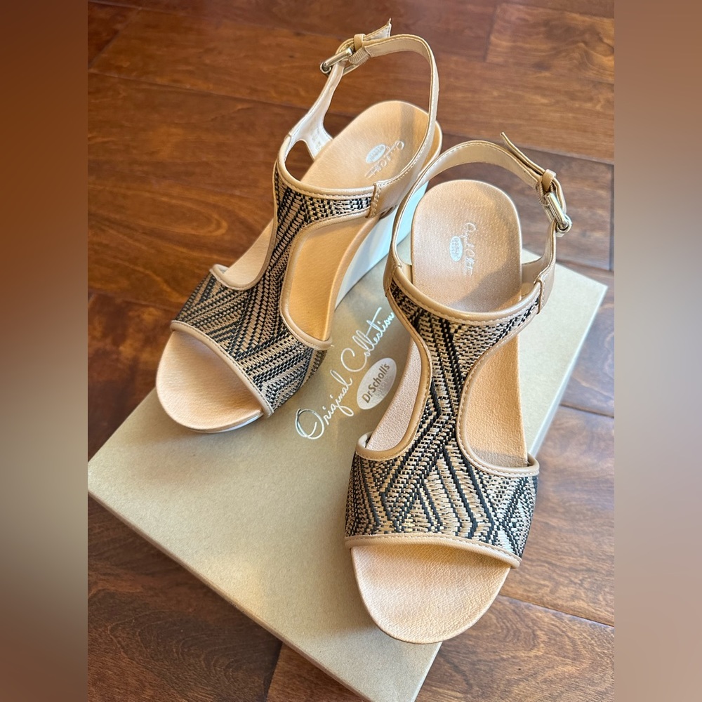 Dr Scholls Woven Wedge Sandals 8.5